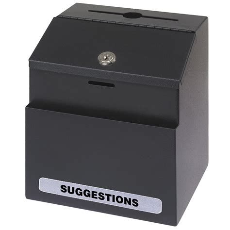 lockable metal suggestion box|employee suggestion box with lock.